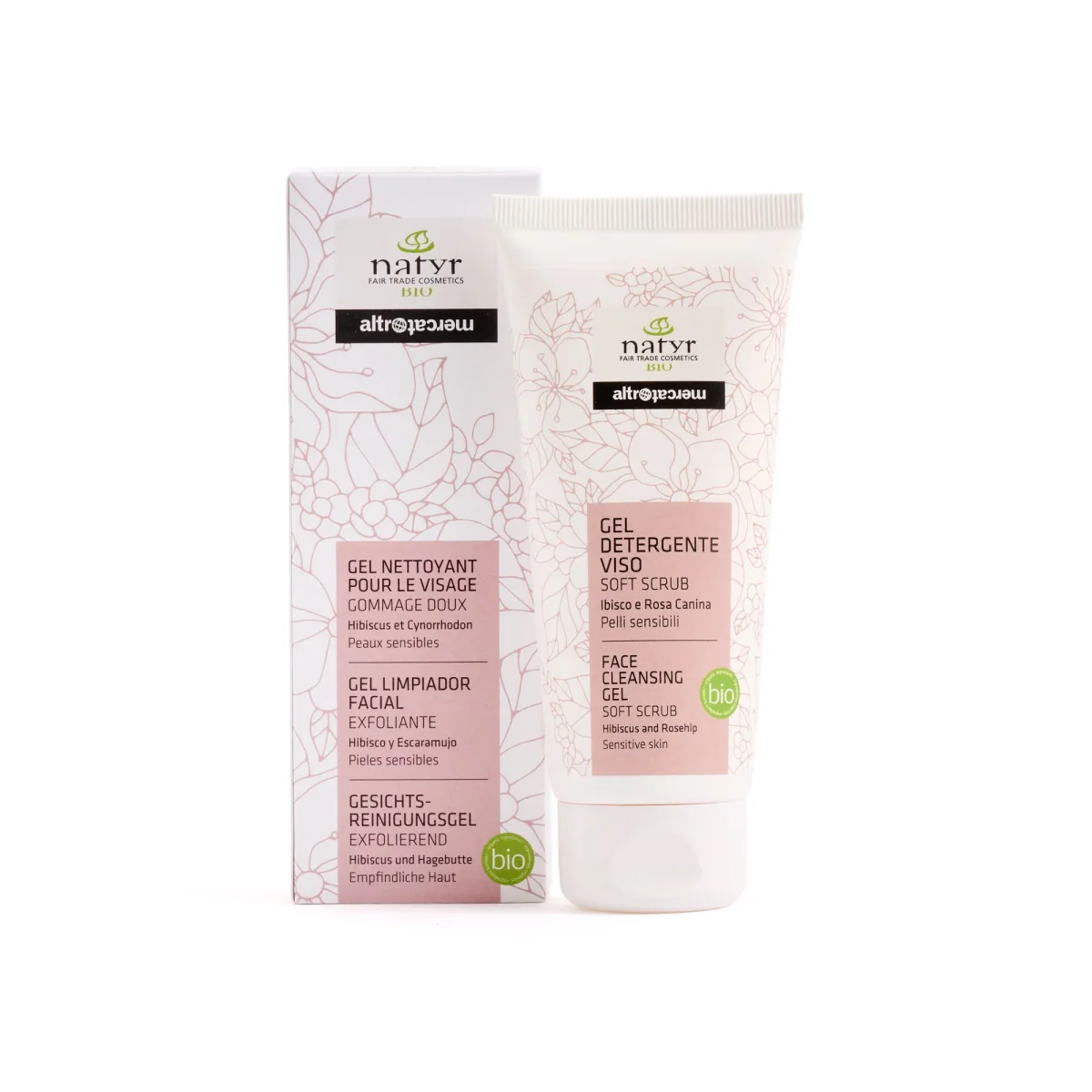 Gel detergente viso esfoliante ibisco – bio | 100 ml