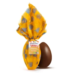 Uovo di cioccolato gianduja con granella di nocciole GROW - bio | 350 g